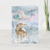Carte Wolf paysager Abstrait dans la fête de Noël de nei (Devant)