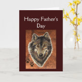 Carte Wolf & Tracks Citer Bonne Fête des pères (Fleur jaune)