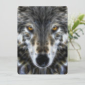 Carte Wolf Woodland Portrait inspirant (Debout devant)