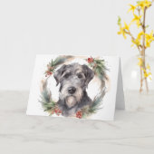 Carte Wolfhound Festive Wreath (Fleur jaune)