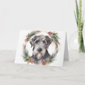 Carte Wolfhound Festive Wreath (Devant)