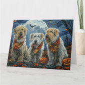 Carte Wolfhound Halloween Éffrayant (Devant)