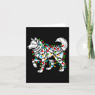 Carte Wolfs Arbre Chandail de Noël Xmas Animaux de compa