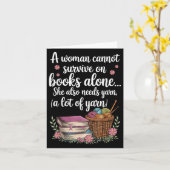 Carte Woman Cannot Survive On Books Alone She Also Needs (Fleur jaune)
