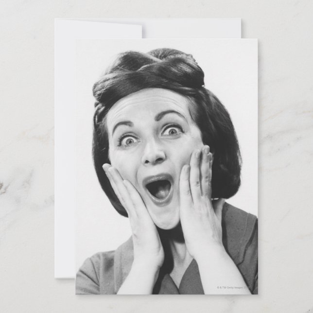 Carte Woman Making Face (Devant)