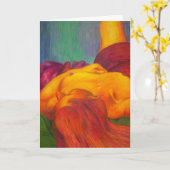 Carte Woman Notecard (Fleur jaune)