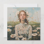 CARTE WOMAN WITH FLOWERS (Devant)