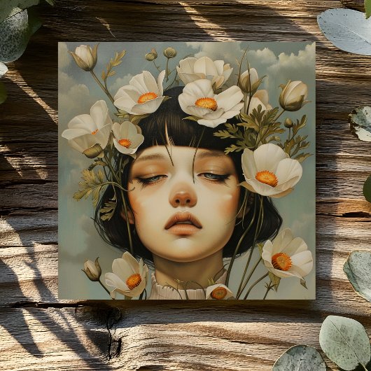 CARTE WOMAN WITH FLOWERS