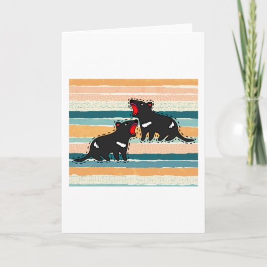 Carte Wombat Australie mignons animaux (Devant)