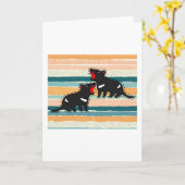 Carte Wombat Australie mignons animaux (Fleur jaune)