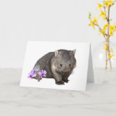 Carte Wombat et Cooktown Orchid (Fleur jaune)