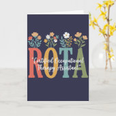 Carte women funny floral COTA Certified Occupational (Fleur jaune)