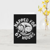 Carte Women Napped For 67 Hours Funny Cat Lover Owner Gi (Fleur jaune)