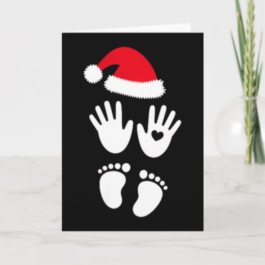 Carte Womens Baby Bump First Christmas (Devant)