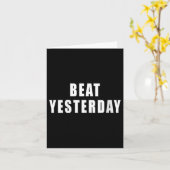 Carte Womens Beat Yesterday Motivational Quotes V-neck  (Fleur jaune)