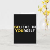 Carte Womens Believe In Yourself Motivation Quote V-neck (Fleur jaune)
