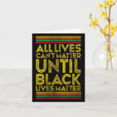Carte Womens Black History All Lives Cant Until Black Li (Fleur jaune)