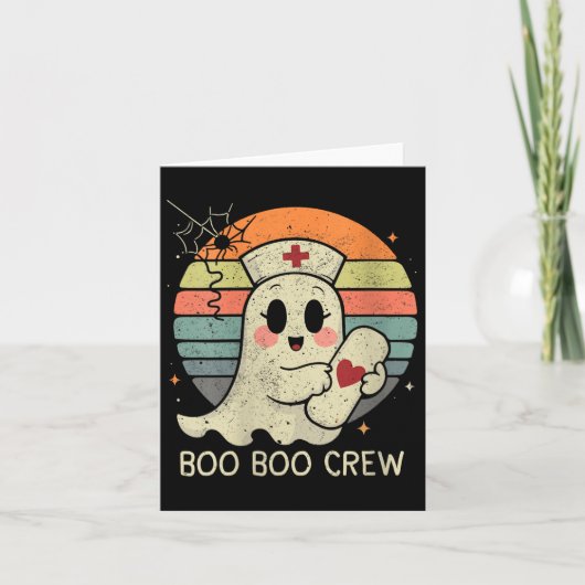 Carte Womens Boo Boo Crew Nurse Halloween For Women V-ne (Devant)
