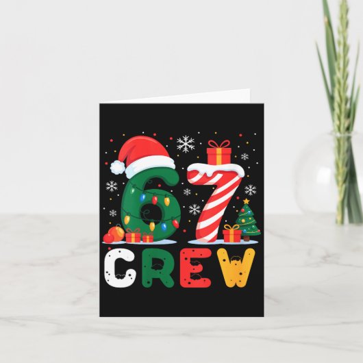 Carte Womens Christmas 67 Crew Brainrot Funny Candy Cane (Devant)