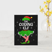 Carte Womens Coding Elf Christmas Family Girls Women Elf (Fleur jaune)