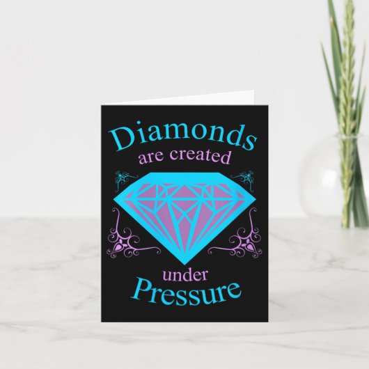 Carte Womens Diamonds Are D Under Pressure - Motivationa (Devant)
