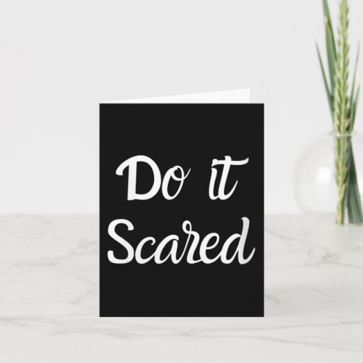 Carte Womens Do It Ed Insres Courage Motivational V-neck (Devant)