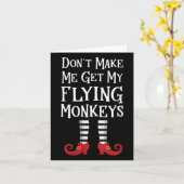Carte Womens Don't Make Me Get My Flying Monkeys Apparel (Fleur jaune)