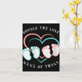 Carte Womens Double The Love New Nana Grandma Of Twins R (Fleur jaune)