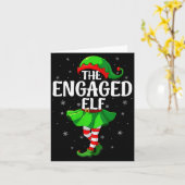 Carte Womens Engaged Elf Christmas Girls Women Elf Squad (Fleur jaune)