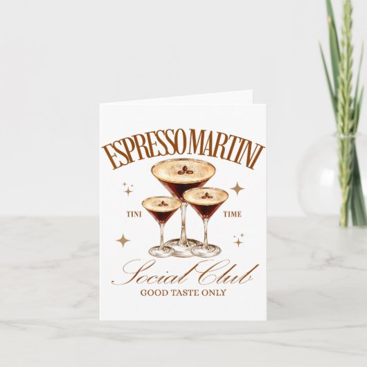 Carte Womens Espresso Martini Social Club Drinking Tail (Devant)