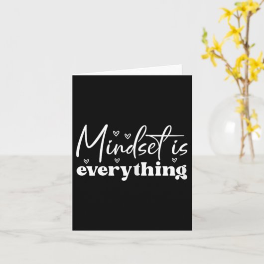 Carte Womens Everything Is Mindset Insrational Mind Moti (Fleur jaune)