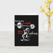 Carte Womens Excuses Don't Burn Calories I Motivational  (Fleur jaune)