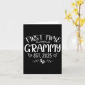 Carte Womens First Time Grammy Est 2025 Soon To Be Mom M (Fleur jaune)