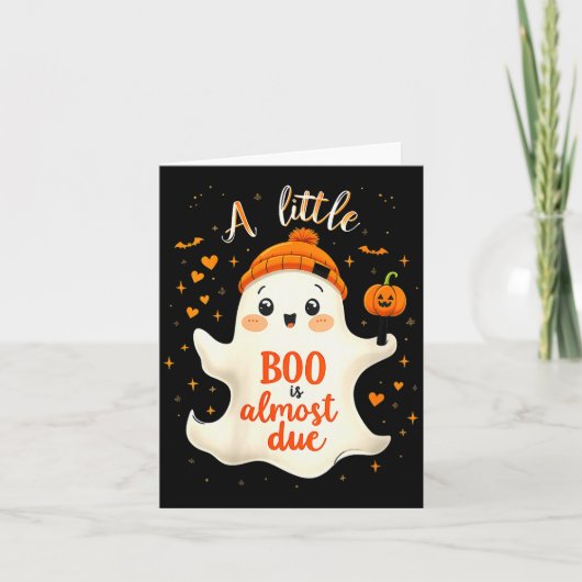 Carte Womens Funny Soky Pregnancy A Little Boo Is Almost (Devant)