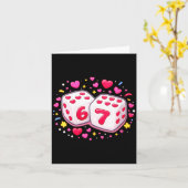 Carte Women's Funny Valentines Day Shirt Cute Dice 67 Me (Fleur jaune)