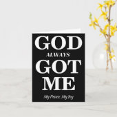 Carte Women's God Always Got Me, My Peace My Joy Cool Qu (Fleur jaune)