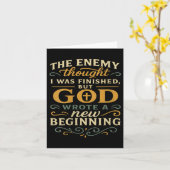 Carte Womens God Wrote A New Beginning Faith Based Insra (Fleur jaune)