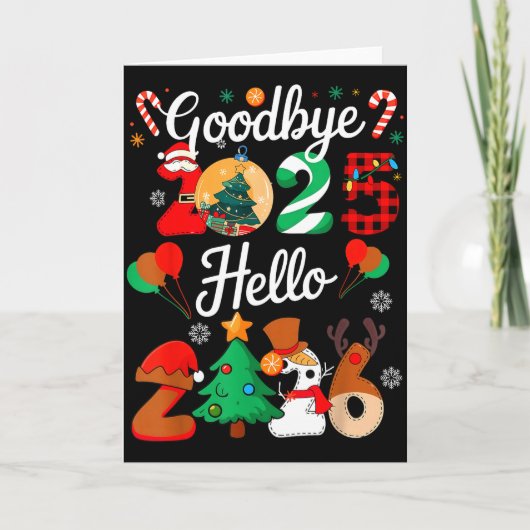 Carte Womens Goodbye 2025 Hello 2026 Christmas Matching  (Devant)