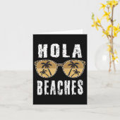 Carte Womens Hola Funny Pineapple Beach Vacances d'été (Fleur jaune)