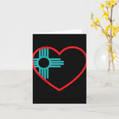 Carte Womens I Love New Mexico Heart Zia Symbol New Mexi (Fleur jaune)