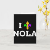 Carte Womens I Love New Orleans Fleur De Lis Heart Souve (Fleur jaune)