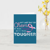 Carte Womens Last Day Of Chemo It Was Tough Cancer Aware (Fleur jaune)