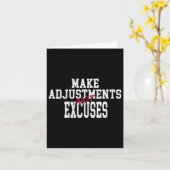 Carte Womens Make Adjustments Not Excuses Motivational Q (Fleur jaune)