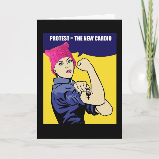 Carte Women's March Cardio Customizable Birthday Card (Devant)