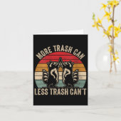 Carte Womens More Trash Can Less Trash Can't, Funny Retr (Fleur jaune)