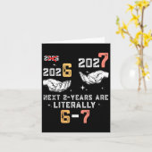 Carte Womens New Years Eve 67 Funny Boys Kids Party 6 7  (Fleur jaune)