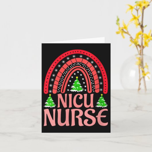 Carte Womens Nicu Nurse Christmas Crew Nurselife Nursing (Fleur jaune)