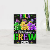 Carte Womens Nola Birthday Crew 2025 New Orleans Mardi G (Devant)