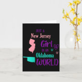 Carte Womens Proud Girl Just A New Jersey Girl In An Okl (Fleur jaune)