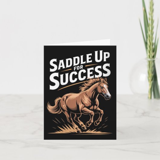 Carte Womens Saddle Up For Success Motivational Horse Ri (Devant)